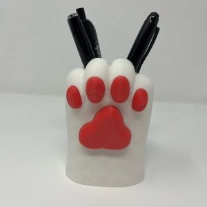 3D printed Cat Paw pen/pencil Makeup brush holder